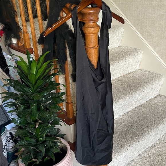 NWT White Fox Elegant Black Halter Dress & Lace Bralette Black Medium - Picture 2 of 15